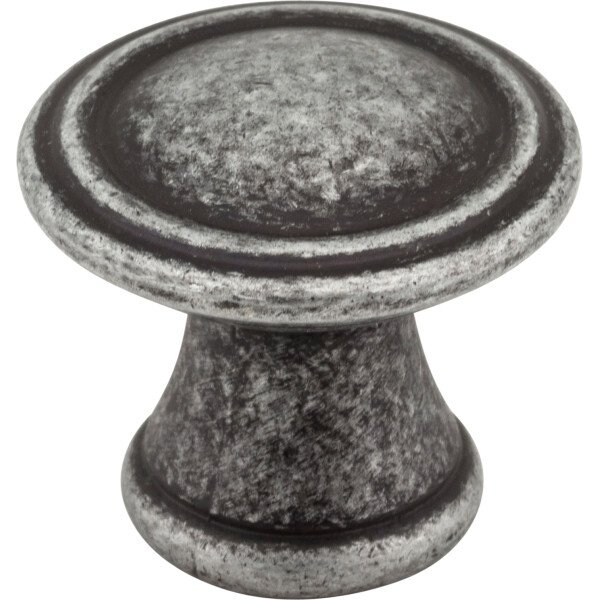 Jeffrey Alexander 1-3/16" Diameter Distressed Antique Silver Chesapeake Cabinet Knob Z110-SIM - main